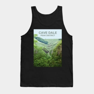 Cave Dale Castleton Derbyshire Peak District. Travel poster Tank Top